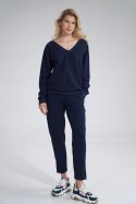 Bluza Damska Model M799 Navy - Figl - L/XL Bluza Damska Model M799 Navy - Figl - L/XL
