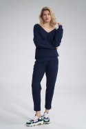 Bluza Damska Model M799 Navy - Figl - L/XL Bluza Damska Model M799 Navy - Figl - L/XL