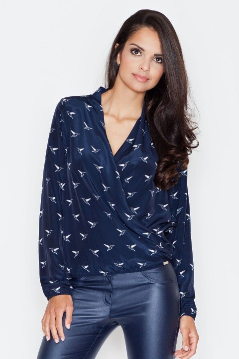 Bluzka Model 371 Navy - Figl - XL