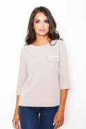 Bluzka Model M393 Beige - Figl - S Bluzka Model M393 Beige - Figl - S