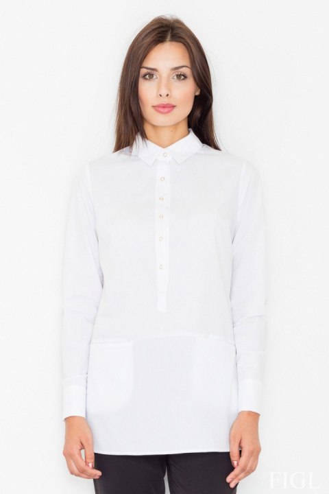Bluzka Model M493 White - Figl - XL Bluzka Model M493 White - Figl - XL