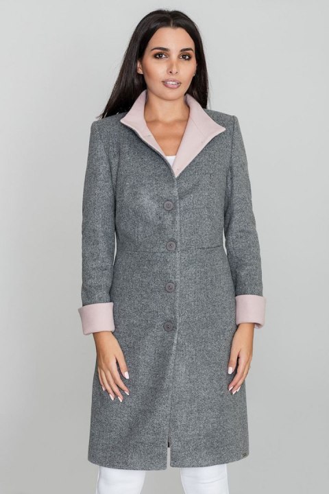 Płaszcz Damski Model M588 Grey - Figl - S Płaszcz Damski Model M588 Grey - Figl - S