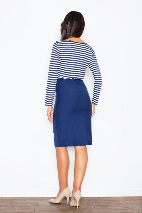 Sukienka Model 335 Navy - Figl - M Sukienka Model 335 Navy - Figl - M