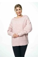 Sweter Damski Model M882 Light Pink - Figl - uniwersalny Sweter Damski Model M882 Light Pink - Figl - uniwersalny