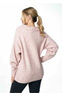 Sweter Damski Model M882 Light Pink - Figl - uniwersalny Sweter Damski Model M882 Light Pink - Figl - uniwersalny