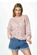 Sweter Damski Model M887 Light Pink - Figl - uniwersalny Sweter Damski Model M887 Light Pink - Figl - uniwersalny