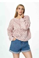 Sweter Damski Model M887 Light Pink - Figl - uniwersalny Sweter Damski Model M887 Light Pink - Figl - uniwersalny