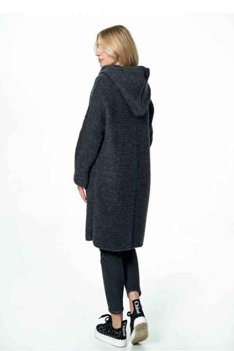 Sweter Kardigan Model M884 Dark Grey - Figl - uniwersalny Sweter Kardigan Model M884 Dark Grey - Figl - uniwersalny