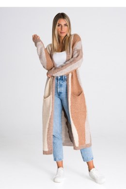 Sweter Kardigan Model M985 Brown/Beige/Ecru - Figl - uniwersalny