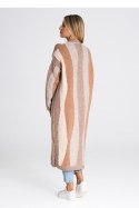 Sweter Kardigan Model M985 Brown/Beige/Ecru - Figl - uniwersalny Sweter Kardigan Model M985 Brown/Beige/Ecru - Figl - uniwersalny