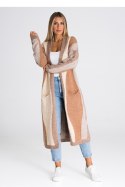 Sweter Kardigan Model M985 Brown/Beige/Ecru - Figl - uniwersalny Sweter Kardigan Model M985 Brown/Beige/Ecru - Figl - uniwersalny