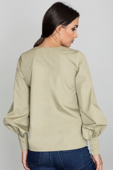 Bluzka Model M561 Oliwka - Figl - XL Bluzka Model M561 Oliwka - Figl - XL