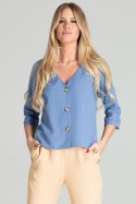 Koszula Damska Model M699 Blue - Figl - M Koszula Damska Model M699 Blue - Figl - M