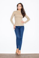Sweter Damski Model 329 Beige - Figl - L Sweter Damski Model 329 Beige - Figl - L