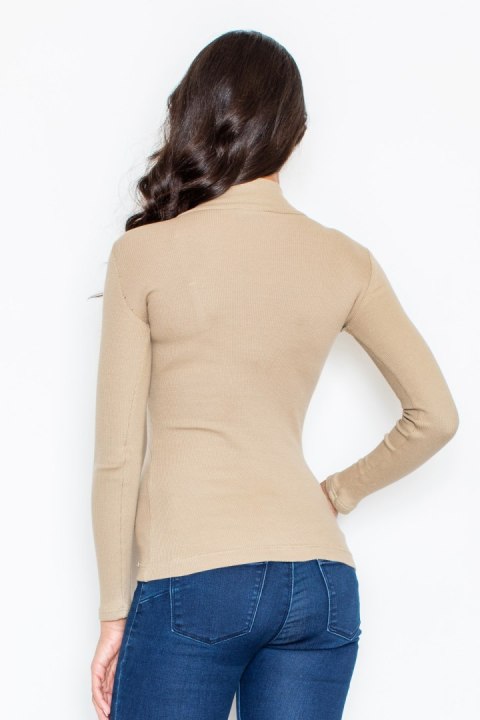 Sweter Damski Model 329 Beige - Figl - L Sweter Damski Model 329 Beige - Figl - L