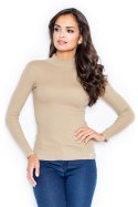 Sweter Damski Model 329 Beige - Figl - M Sweter Damski Model 329 Beige - Figl - M
