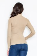 Sweter Damski Model 329 Beige - Figl - M Sweter Damski Model 329 Beige - Figl - M