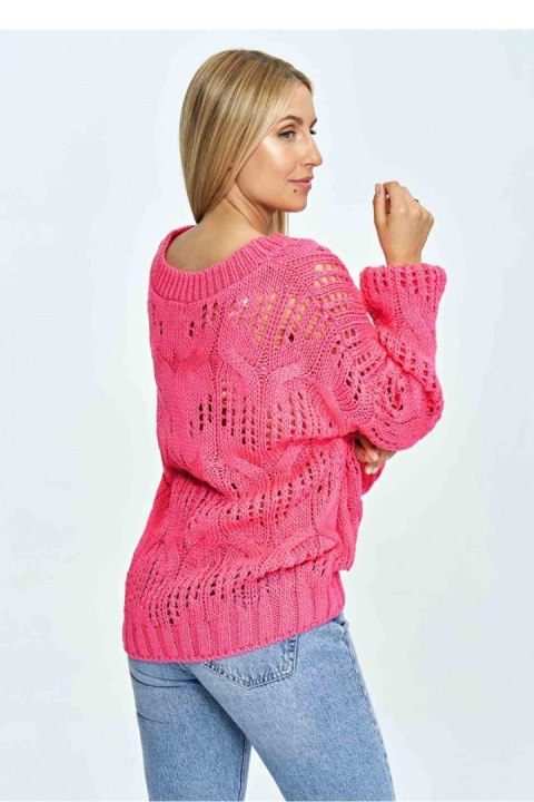 Sweter Damski Model M910 Pink - Figl - uniwersalny Sweter Damski Model M910 Pink - Figl - uniwersalny