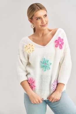 Sweter Damski Model M994 Ecru - Figl - uniwersalny