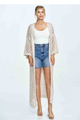 Sweter Kardigan Model M902 Beige - Figl - uniwersalny