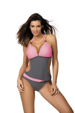 Jednoczęściowy strój kąpielowy Kostium Kąpielowy Model Beatrix Ardesia-Hollywood M-337 Pink/Grey - Marko - s