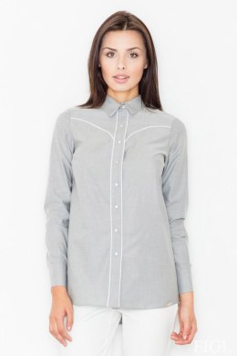 Koszula Damska Model M492 Grey - Figl - XL