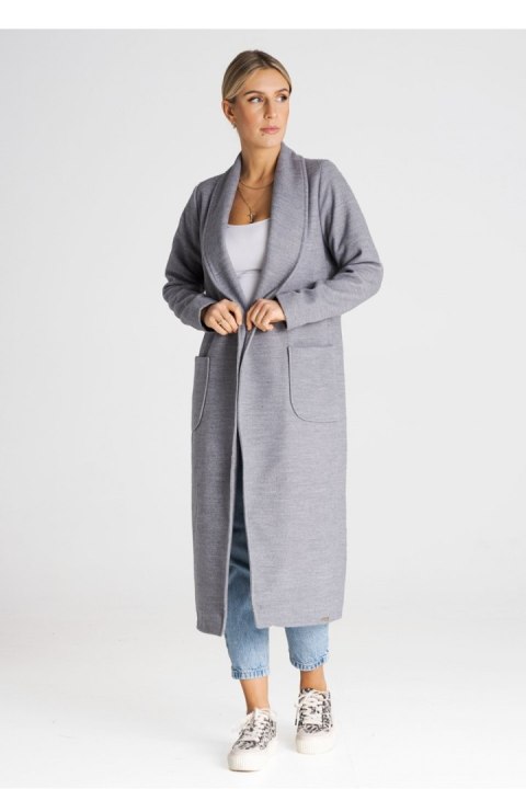 Płaszcz Damski Model M991 Grey - Figl - L Płaszcz Damski Model M991 Grey - Figl - L
