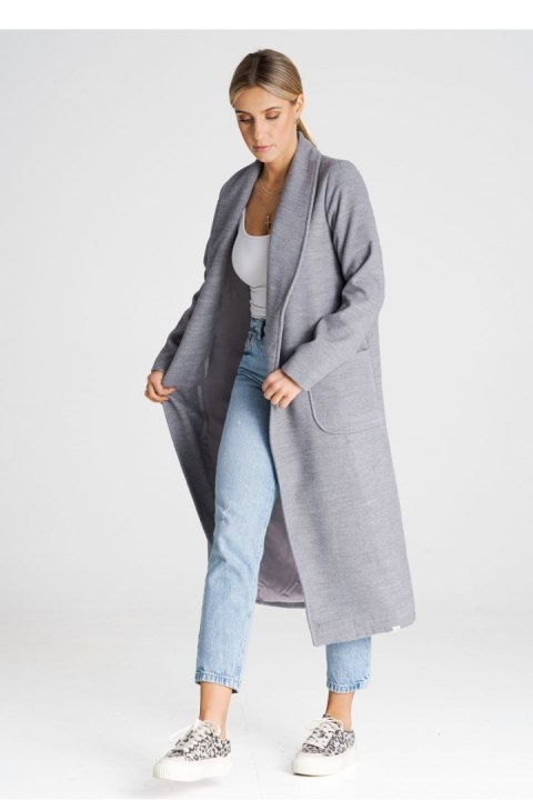 Płaszcz Damski Model M991 Grey - Figl - L Płaszcz Damski Model M991 Grey - Figl - L