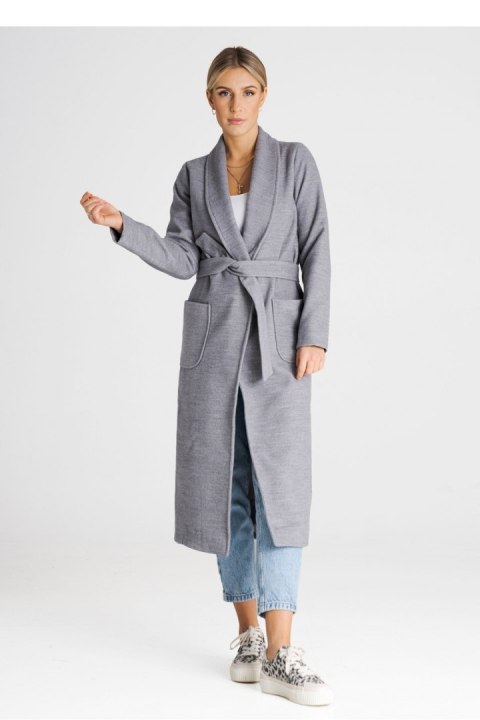 Płaszcz Damski Model M991 Grey - Figl - M Płaszcz Damski Model M991 Grey - Figl - M