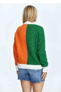 Sweter Damski Model M895 Orange/Green - Figl - uniwersalny Sweter Damski Model M895 Orange/Green - Figl - uniwersalny