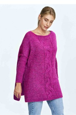 Sweter Damski Model M900 Fuksja - Figl - uniwersalny