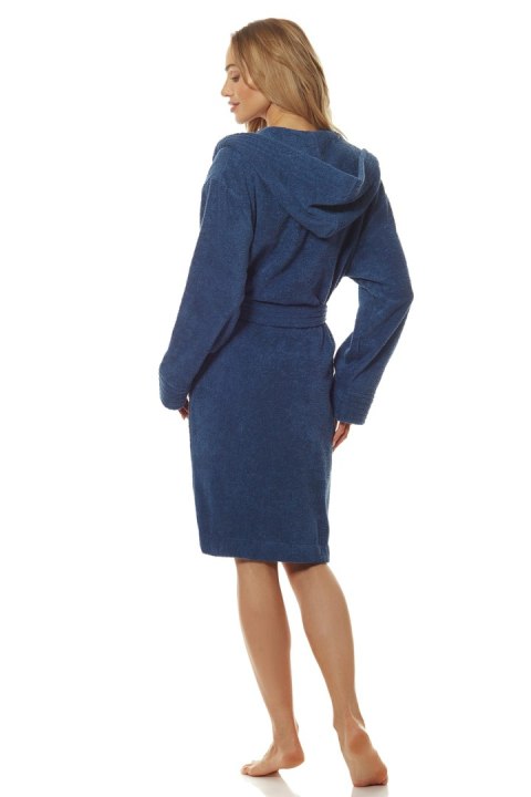 Szlafrok Damski Model 2101 Navy - L&L collection - L Szlafrok Damski Model 2101 Navy - L&L collection - L