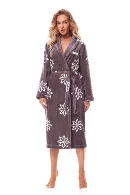 Szlafrok Damski Model Fleur Long 2315 Onyx - L&L collection - M