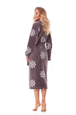 Szlafrok Damski Model Fleur Long 2315 Onyx - L&L collection - M