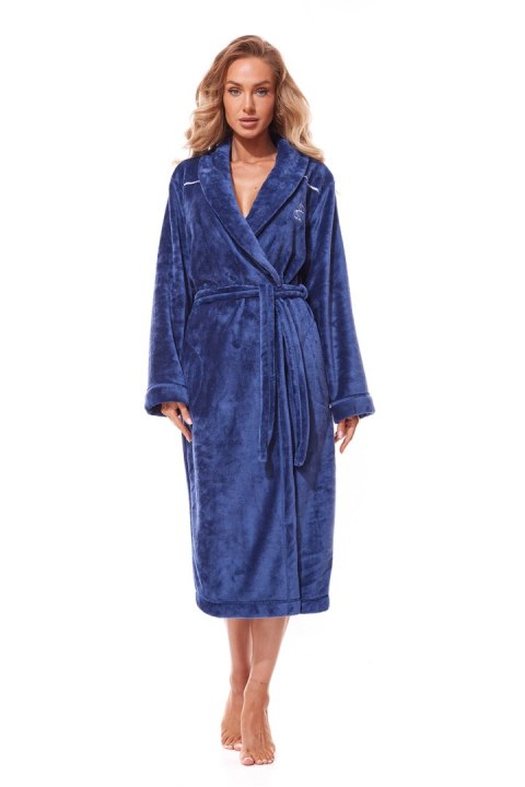 Szlafrok Damski Model Lux Long 2312 Navy - L&L collection - XL
