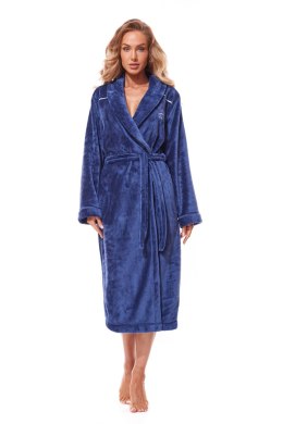 Szlafrok Damski Model Lux Long 2312 Navy - L&L collection - M