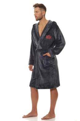 Szlafrok Męska Model Costa 2110 Grafit - L&L collection - L