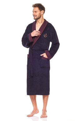 Szlafrok Męska Model Duke 9102 Navy - L&L collection - M