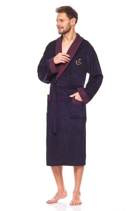 Szlafrok Męska Model Duke 9102 Navy - L&L collection - M