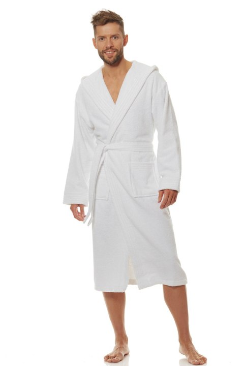 Szlafrok Męski Model 2104 White - L&L collection - L