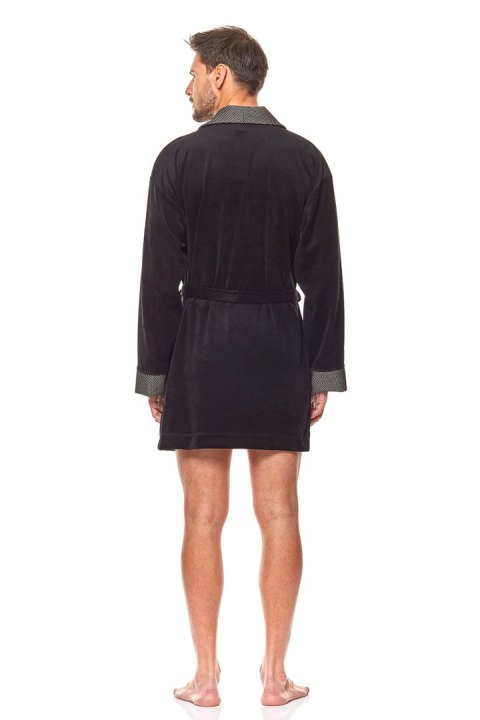 Szlafrok Męski Model 9101 BJ Black - L&L collection - XXL Szlafrok Męski Model 9101 BJ Black - L&L collection - XXL