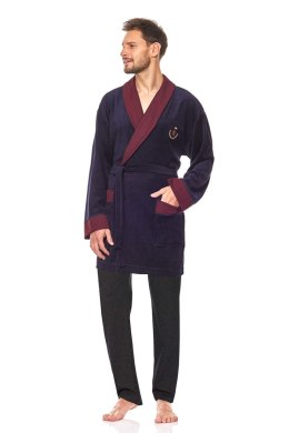 Szlafrok Męski Model 9101 BJ Navy - L&L collection - XL