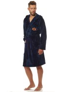 Szlafrok Męski Model Costa 2110 Granatowy - L&L collection - XL