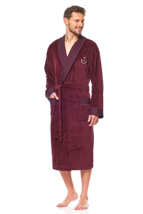 Szlafrok Męski Model Duke 9102 Bordo - L&L collection - XXL