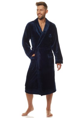 Szlafrok Męski Model Luca 2111 Dark Blue - L&L collection - M