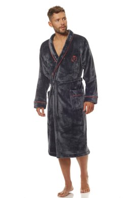 Szlafrok Męski Model Luca 2111 Grafit - L&L collection - XXL