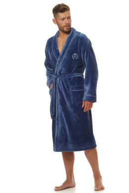 Szlafrok Męski Model Luca 2111 Navy - L&L collection - M