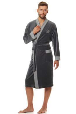 Szlafrok Męski Model Royal 2050 Grafit - L&L collection - M
