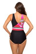 Jednoczęściowy strój kąpielowy Kostium kąpielowy Model Ciara M-724 Pink/Black - Marko - 42