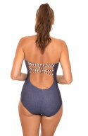 Jednoczęściowy strój kąpielowy Kostium kąpielowy Model Rada M-654 Navy - Marko - 36